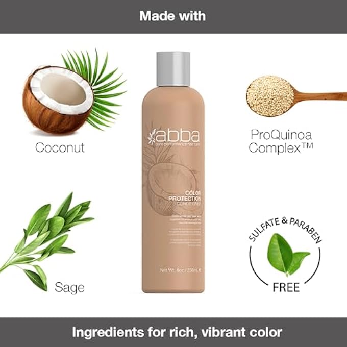 ABBA COLOR PROTECTION CONDITIONER FOR CHEMICALLY TREATED HAIR, SULFATE FREE, 236 ML - Image 3